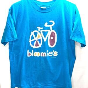 Vintage 1988 Bloomingdales Bloomies Bicycles Tshirt Blue Size XL Rare